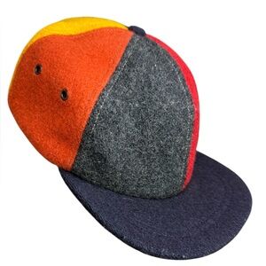 Vintage J. Crew Pinwheel Baseball Hat Cap Wool Blend fall Mix